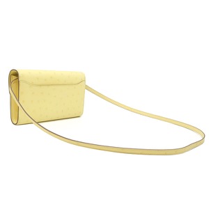 エルメス 長財布 コンスタンス トゥーゴー オーストリッチ イエロー 黄色   中古