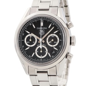 タグホイヤー カレラ クロノグラフ CV2113.BA0787 ブラック 黒 スモールセコンド デイト 自動巻き