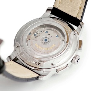 モンブラン スター 4810 クロノグラフ 105856 ギョウシェ デイト ローマン バー シルバー 自動巻き
