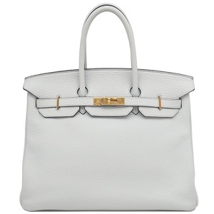 エルメス ハンドバッグ バーキン35 トゴ ブルー ライトブルー  中古