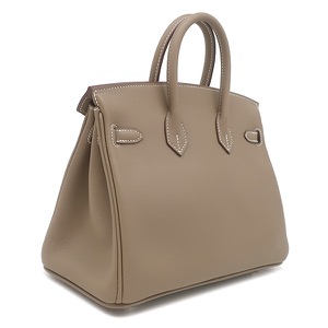 エルメス ハンドバッグ バーキン25 ヴォースイフト グレー グレージュ  中古