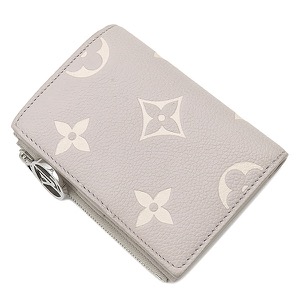 ルイヴィトン 二つ折り財布 ポルトフォイユ リサ モノグラムアンプラント ブラウン コンパクト財布 バイカラー M13797 中古