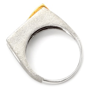 リング 指輪 ルビー 0.6ct ダイヤリング K18WG シルバー レッド 赤 スクエアカット 6Pルビー シルバーXゴールド コンビ ダイヤモンド 中古