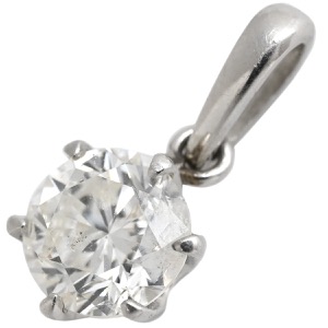 ペンダントトップ ダイヤモンド 1.01ct  Pt900 シルバー 1石 1P 1粒 ブリリアントカット ネックレストップ チャーム Pt900  中古