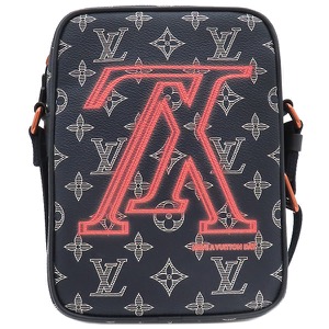 ルイヴィトン ショルダーバッグ ダヌーブ PM アップサイドダウン モノグラムキャンバス ネイビー 紺 メタリック金具 M43678 中古