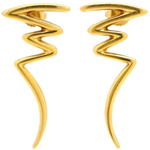 ティファニー ピアス スクリブルピアス K18YG ゴールド T&Co. Au750 18K 18金 パロマ・ピカソ ジグザグ 中古