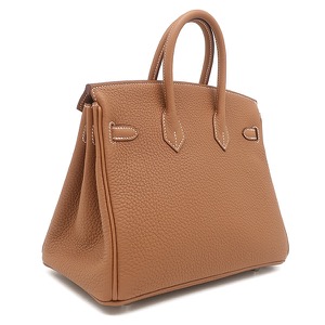 エルメス ハンドバッグ バーキン25 トゴ ブラウン未使用 茶  中古