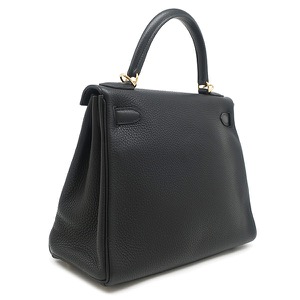 エルメス 2WAYバッグ ケリー28 内縫い トリヨンクレマンス ブラック 黒 ショルダー  中古