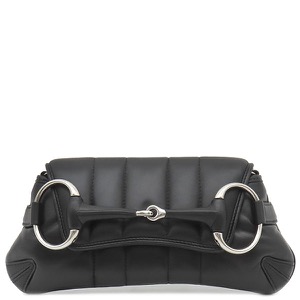 グッチ ショルダーバッグ ホースビット ショルダー レザー ブラック 黒 肩掛け  764339 中古