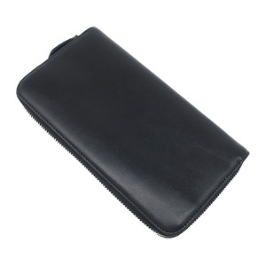 フェンディ 長財布 FENDI ロゴ レザー ブラック ラウンドファスナー  7M0210 A4K3 F147M 中古