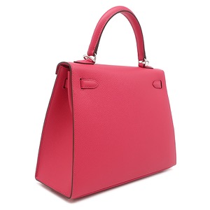 エルメス 2WAYバッグ ケリー25 外縫い ヴォーエプソン ピンク ピンク  中古