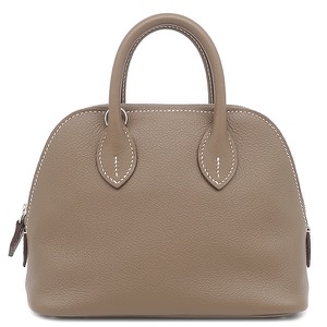 エルメス 2WAYバッグ ボリード1923 ミニ ヴェルソ エバーカラー グレー グレージュ 赤 バイカラー  中古