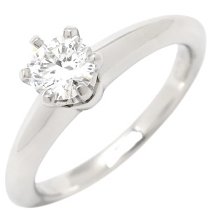 ティファニー リング 指輪 ソリティア ダイヤリング Pt950 シルバー T＆Co. 一粒 1P  中古