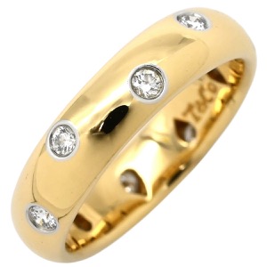 ティファニー リング 指輪 ドッツ ダイヤリング K18YG ゴールド 中古