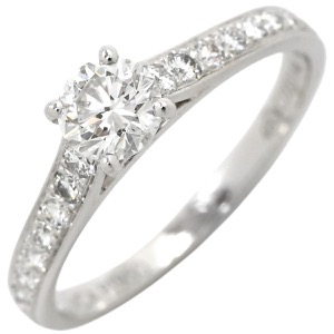 ヴァンクリーフアーペル リング 指輪 ロマンス ソリティア ダイヤリング Pt950 シルバー #48(JP8) 1P 1粒 中古