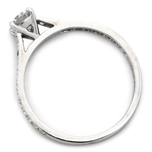 ヴァンクリーフアーペル リング 指輪 ロマンス ソリティア ダイヤリング Pt950 シルバー #48(JP8) 1P 1粒 中古