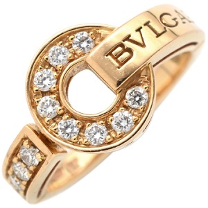 ブルガリ リング 指輪 ブルガリブルガリ ダイヤモンド K18PG ゴールド Au750 750PG RG 347896 中古