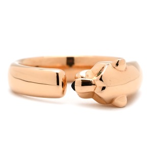 カルティエ リング 指輪 パンテール ドゥ カルティエ リング、スモールモデル K18PG ゴールド #49(JP19) パンサー 750 18K  B4230000 中古