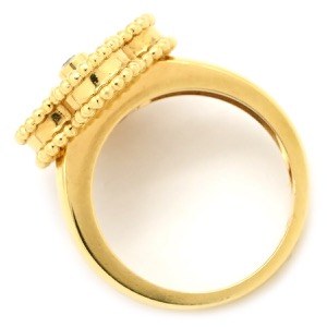 ヴァンクリーフアーペル リング 指輪 ヴィンテージ アルハンブラ K18YG ブラック #50(JP10) Au750 18金 VCARA41050 中古