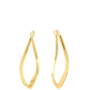 ティファニー ピアス オープンハート フープピアス K18YG ゴールド エルサペレッティ 750YG 18金 中古