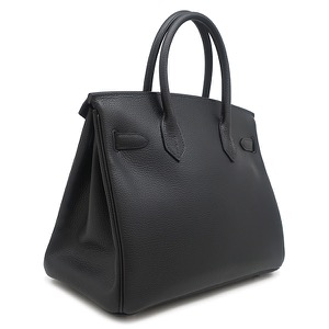 エルメス ハンドバッグ バーキン30 ヴァッシュリエジェ ブラック 黒  中古