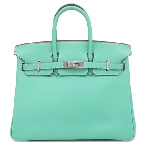エルメス ハンドバッグ バーキン25 ヴォースイフト ブルー 青緑  中古
