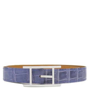 エルメス ベルト アピ #80 ポロサス ブルー #80 青 クロコ  中古