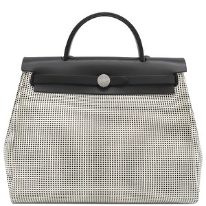 エルメス 2WAYバッグ エールバッグジップPM 31 ルトゥルネ キャンバス ブラック キャンバス 中古