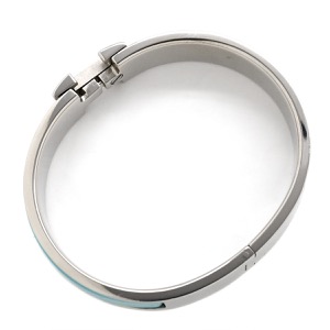 エルメス ブレスレット クリックH PM メタル ブルー 水色 Hブレス 中古