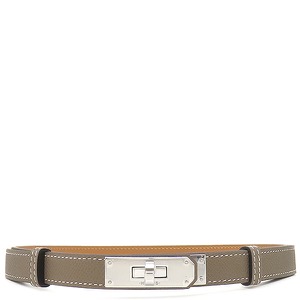 エルメス ベルト ケリー 18 ヴォーエプソン グレー未使用 グレージュ ターンロック金具 スライド調節  中古