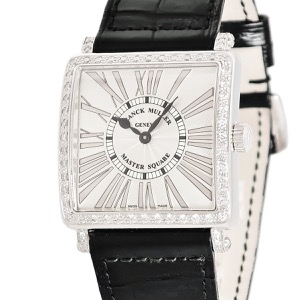 フランクミュラー マスタースクエア 6002M QZ REL R D 1R 純正ダイヤ スクエア シルバー クオーツ