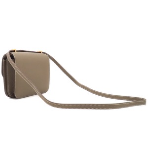 エルメス ショルダーバッグ コンスタンス3 ミニ ミロワール ヴォーエプソン グレー グレージュ 中古