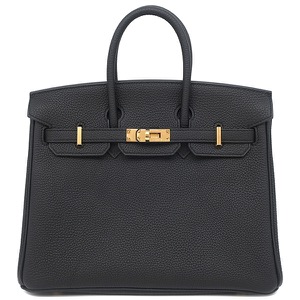 エルメス ハンドバッグ バーキン25 トゴ ブラック 黒  中古