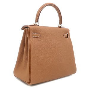 エルメス 2WAYバッグ ケリー25 内縫い トゴ ブラウン 茶 ショルダー 中古