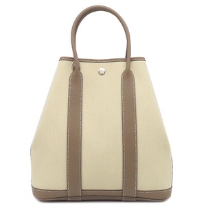 エルメス 2WAYバッグ ガーデンファイル PM ネゴンダ グレー グレージュ トート ショルダー トワルミリテール 中古