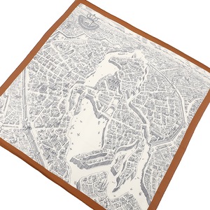 エルメス ストール ショール カレ140 CARRE カレジェアン カシミヤ ブラウン 【 La cite Cavaliere /シテ カヴァリエール】 2019AW  中古