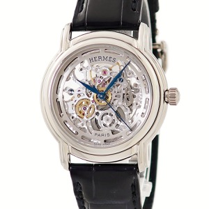エルメス セザム スケルトン SM1.790 K18WG無垢 センターセコンド 青針 ラウンド 自動巻き