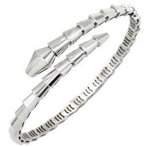 ブルガリ ブレスレット セルペンティ ヴァイパー K18WG シルバー #17 BVLGARI 750WG バングル 中古