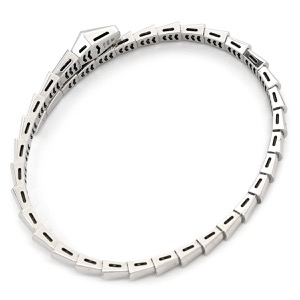 ブルガリ ブレスレット セルペンティ ヴァイパー K18WG シルバー #17 BVLGARI 750WG バングル 中古