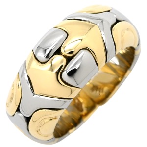 ブルガリ リング 指輪 アルベアーレ リング K18YG ゴールド 18K 750 18金 K18YG×SS コンビ 中古