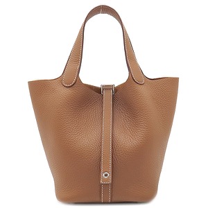 エルメス ハンドバッグ ピコタンロックPM トリヨンクレマンス ブラウン 茶  中古