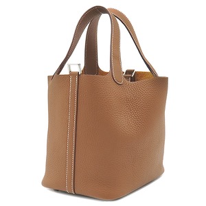 エルメス ハンドバッグ ピコタンロックPM トリヨンクレマンス ブラウン 茶  中古