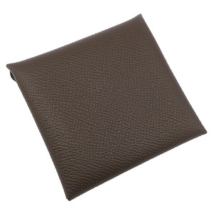 エルメス コインケース バスティア ヴォーエプソン ブラウン こげ茶 中古