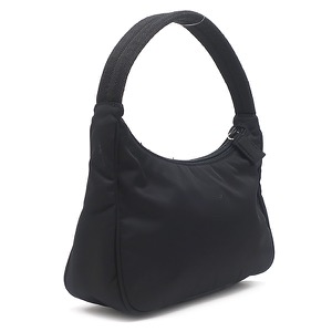 プラダ ハンドバッグ ホーボー ミニバッグ  ナイロン ブラック 黒 三角ロゴプレート  MV515 中古