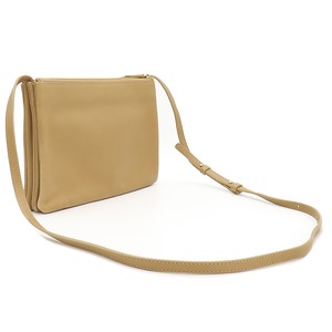 セリーヌ ショルダーバッグ トリオ スモール ショルダーバッグ ラムスキン ブラウン 薄茶 斜め掛け  187603BEB02BA 中古