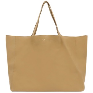 セリーヌ トートバッグ ホリゾンタルカバ レザー ブラウン 薄茶 ベージュ トート  中古