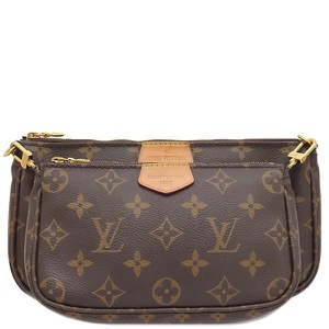 ルイヴィトン ショルダーバッグ ミュルティ ポシェット アクセソワール モノグラムキャンバス ブラウン 茶  M44840 中古