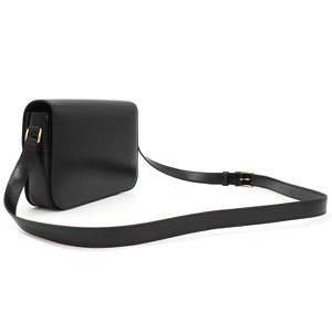 セリーヌ ショルダーバッグ クラシック トリオンフ バッグ カーフ ブラック 黒 フラップ 斜め掛け 187363BF4.38NO 中古