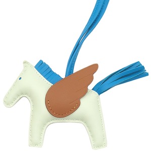 エルメス バッグチャーム ロデオPM ペガサス アニョーミロ マルチカラー 薄緑 青 茶  中古