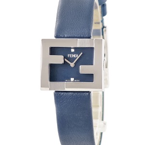フェンディ マニア レクタンギュラー F100102801 未使用 ズッカフェイス 純正ダイヤ ブルー クオーツ